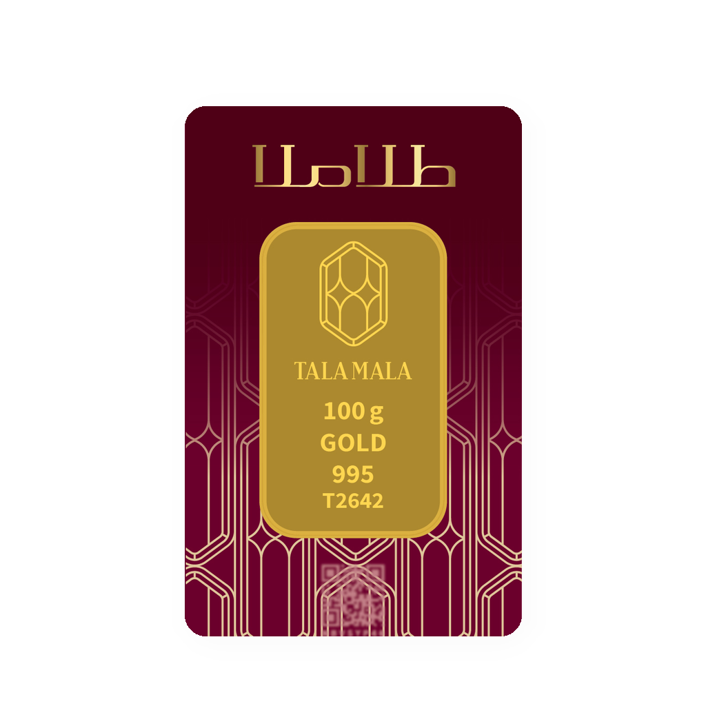 شمش طلا طلاملا ۱۰۰ گرم