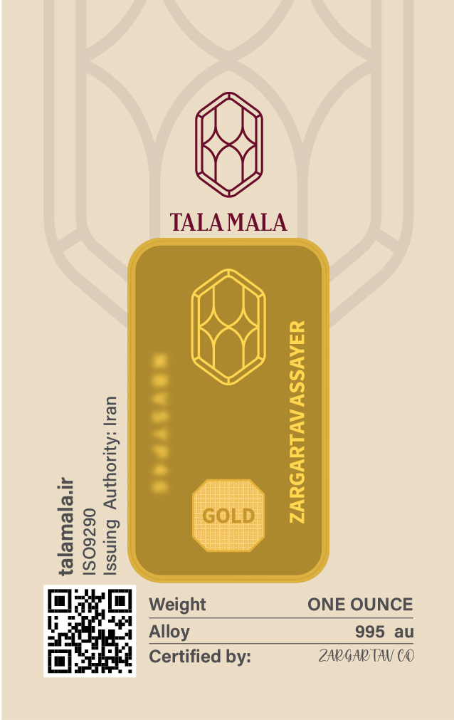 شمش طلا طلاملا ۱ اونس - تصویر 2