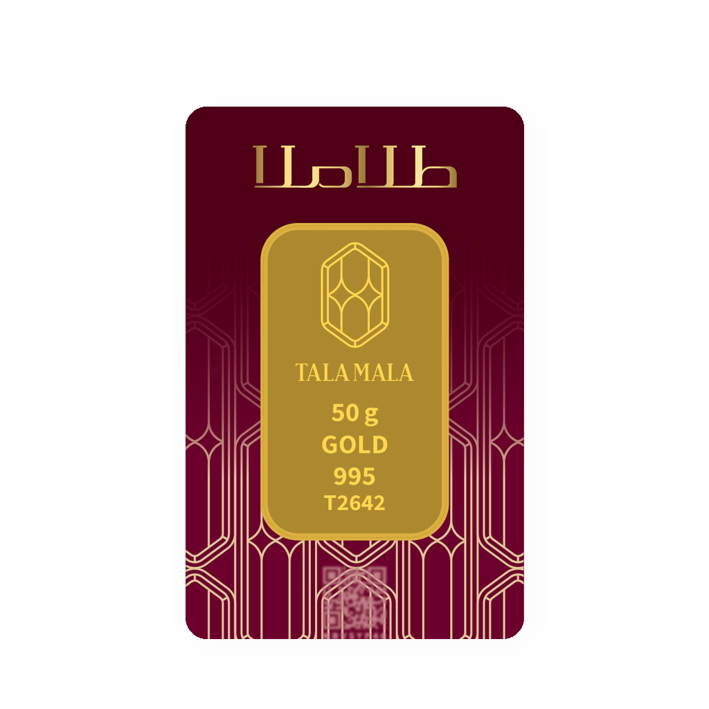 شمش طلا طلاملا ۵۰ گرم